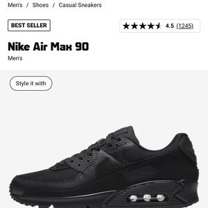Nike Air Max 90 Black Sneakers